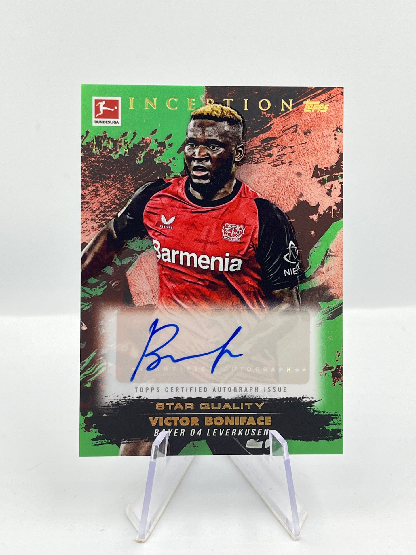 Topps Inception Bundesliga 24/25 Victor Boniface Bayer Leverkusen Autograph 43/75