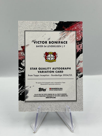 Topps Inception Bundesliga 24/25 Victor Boniface Bayer Leverkusen Autograph 43/75