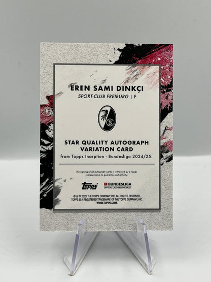 Topps Inception Bundesliga 24/25 Eren Sami Dinkci SC Freiburg Autograph 05/49