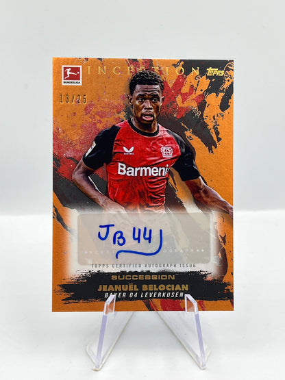 Topps Inception Bundesliga 24/25 Jeanuel Belocian Bayer Leverkusen Autograph 13/25