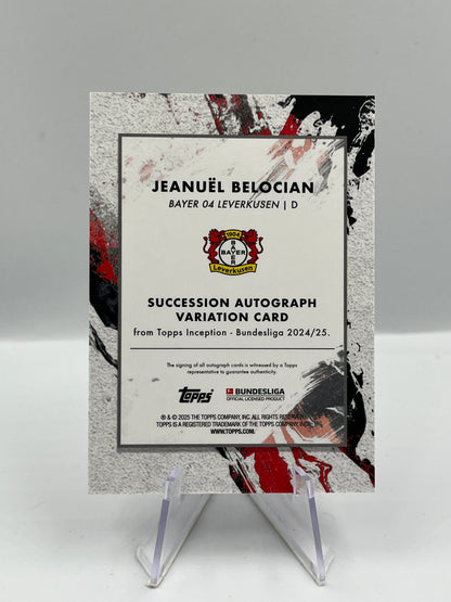 Topps Inception Bundesliga 24/25 Jeanuel Belocian Bayer Leverkusen Autograph 13/25