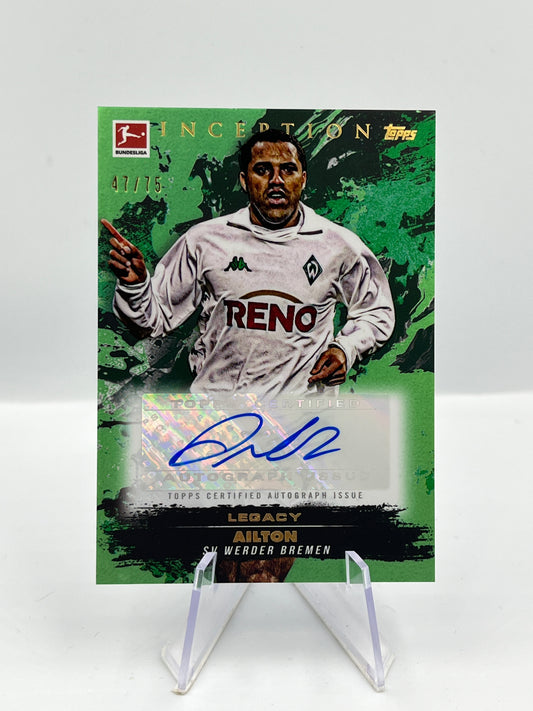 Topps Inception Bundesliga 24/25 Ailton Werder Bremen Autograph 47/75