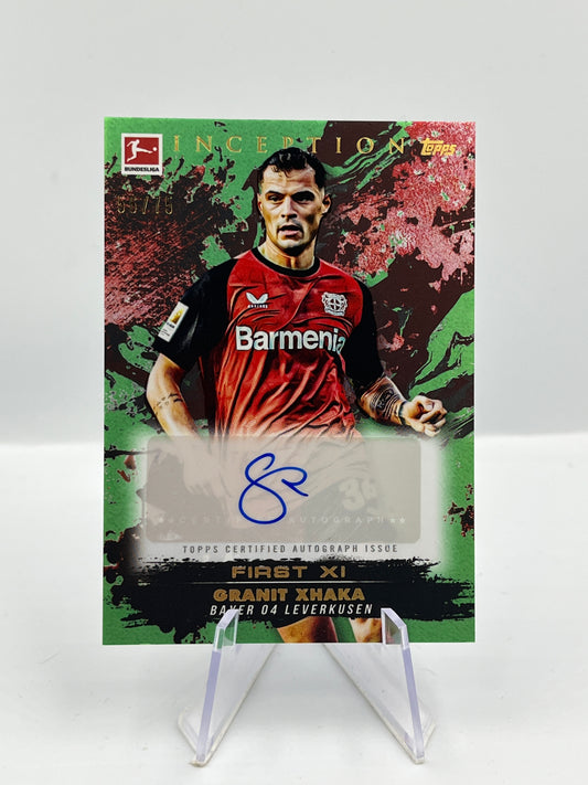 Topps Inception Bundesliga 24/25 Granit Xhaka Bayer Leverkusen Autograph 56/75
