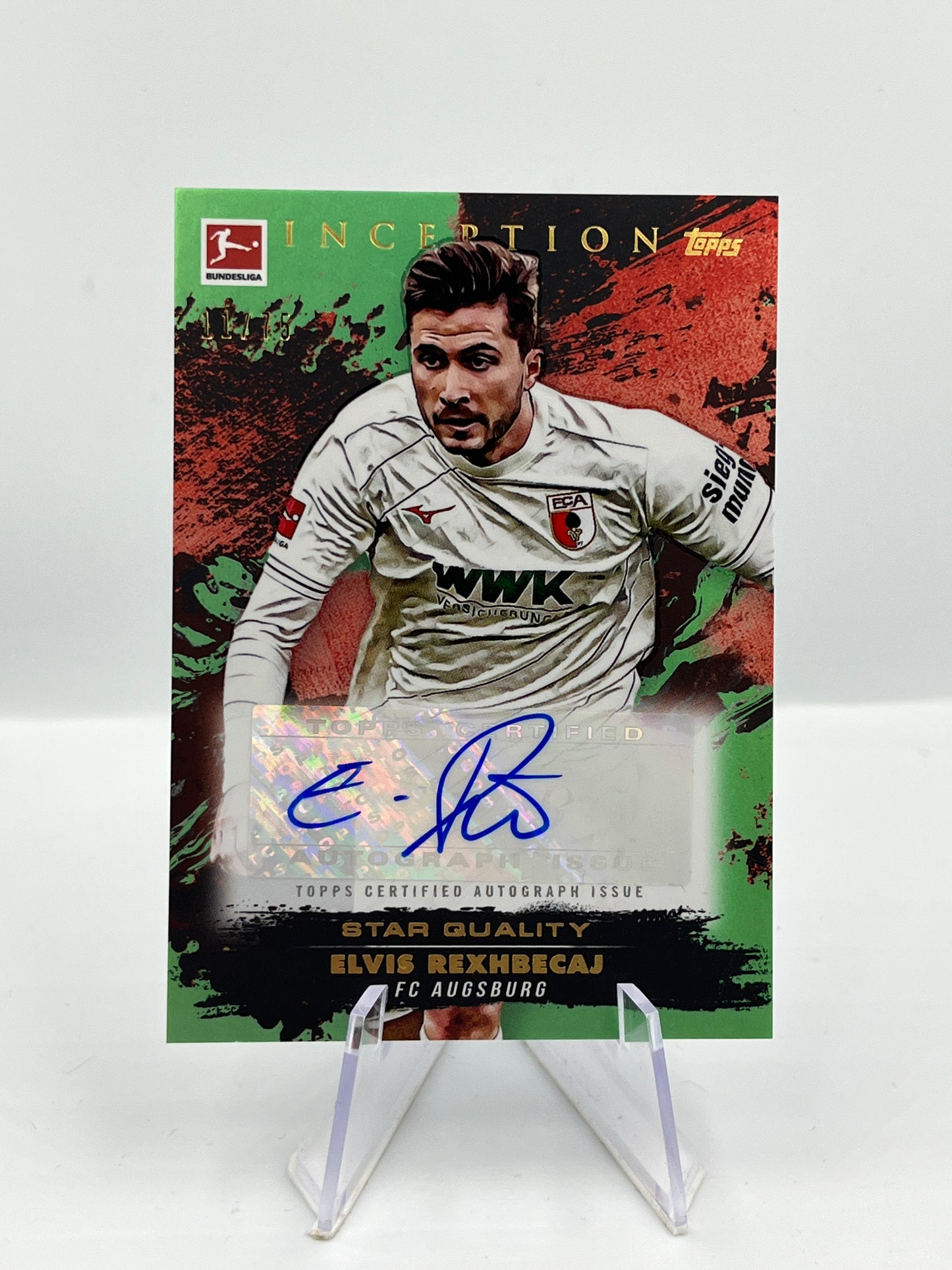Topps Inception Bundesliga 24/25 Elvis Rexhbecaj FC Augsburg Autograph 11/75