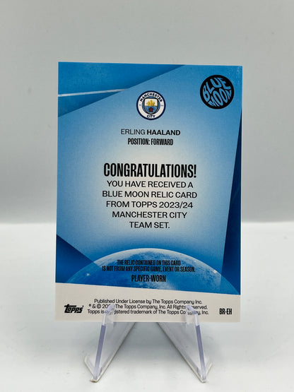 Topps Erling Haaland - Manchester City - Blue Moon Player Worn Relic - #BR-EH