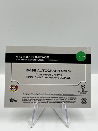 Topps Chrome UCC 24/25 Victor Boniface Leverkusen Gold Lava Auto 15/50 #CA-VB
