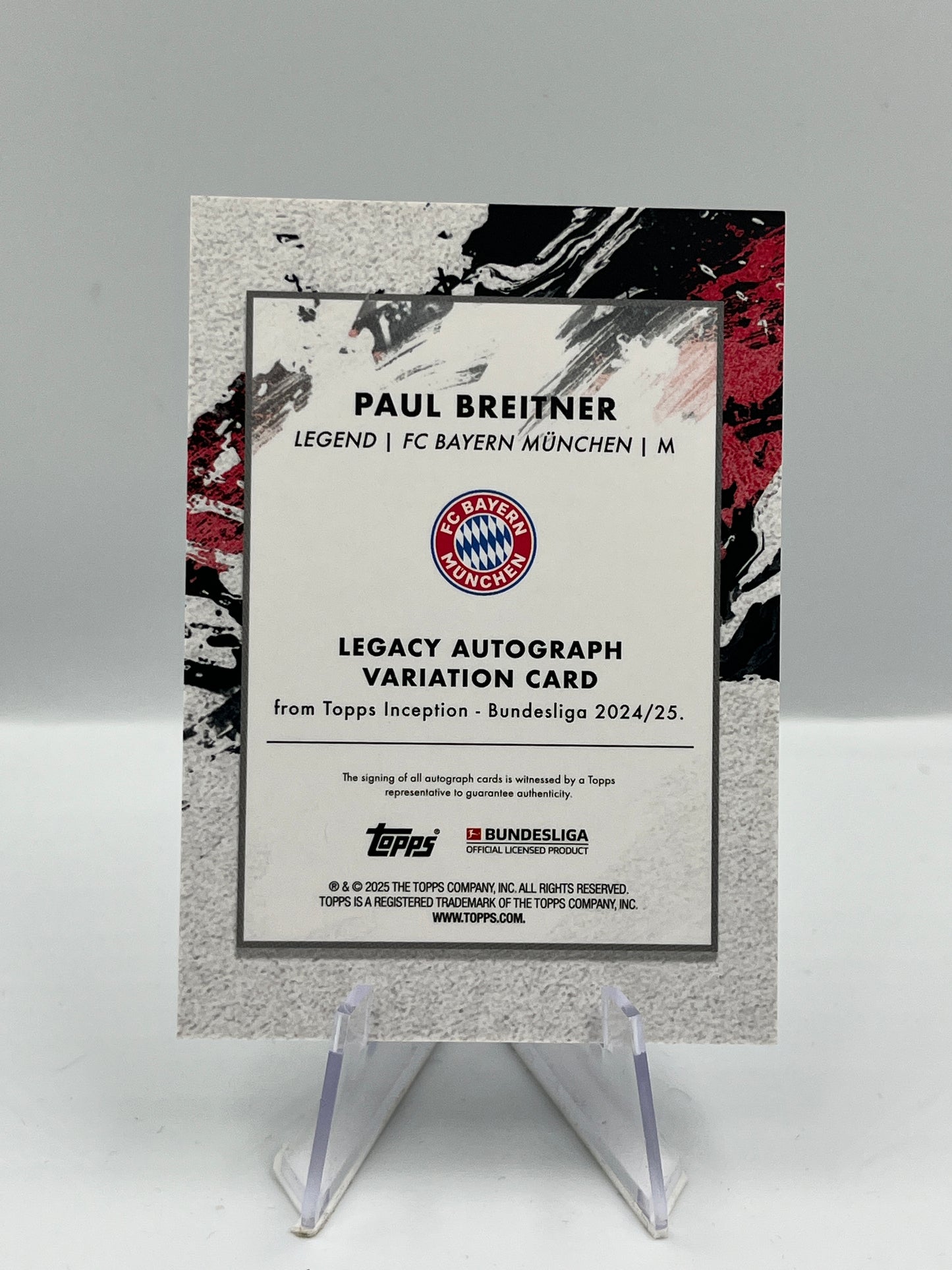 Topps Inception Bundesliga 24/25 Paul Breitner Bayern München Autograph 42/75