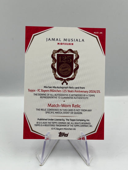 Topps 125 Jahre Bayern München Jamal Musiala on Card Auto Relic 18/49 #MAR-JM