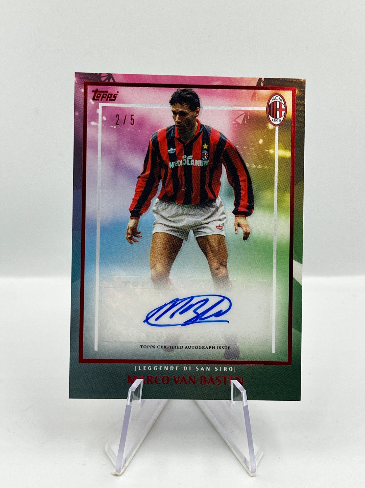 Topps 125 Years AC Milan 24/25 Marco Van Basten Leggende Di San Siro Auto 2/5