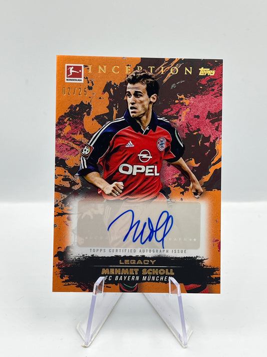 Topps Inception Bundesliga 24/25 Mehmet Scholl Bayern München Autograph 02/25