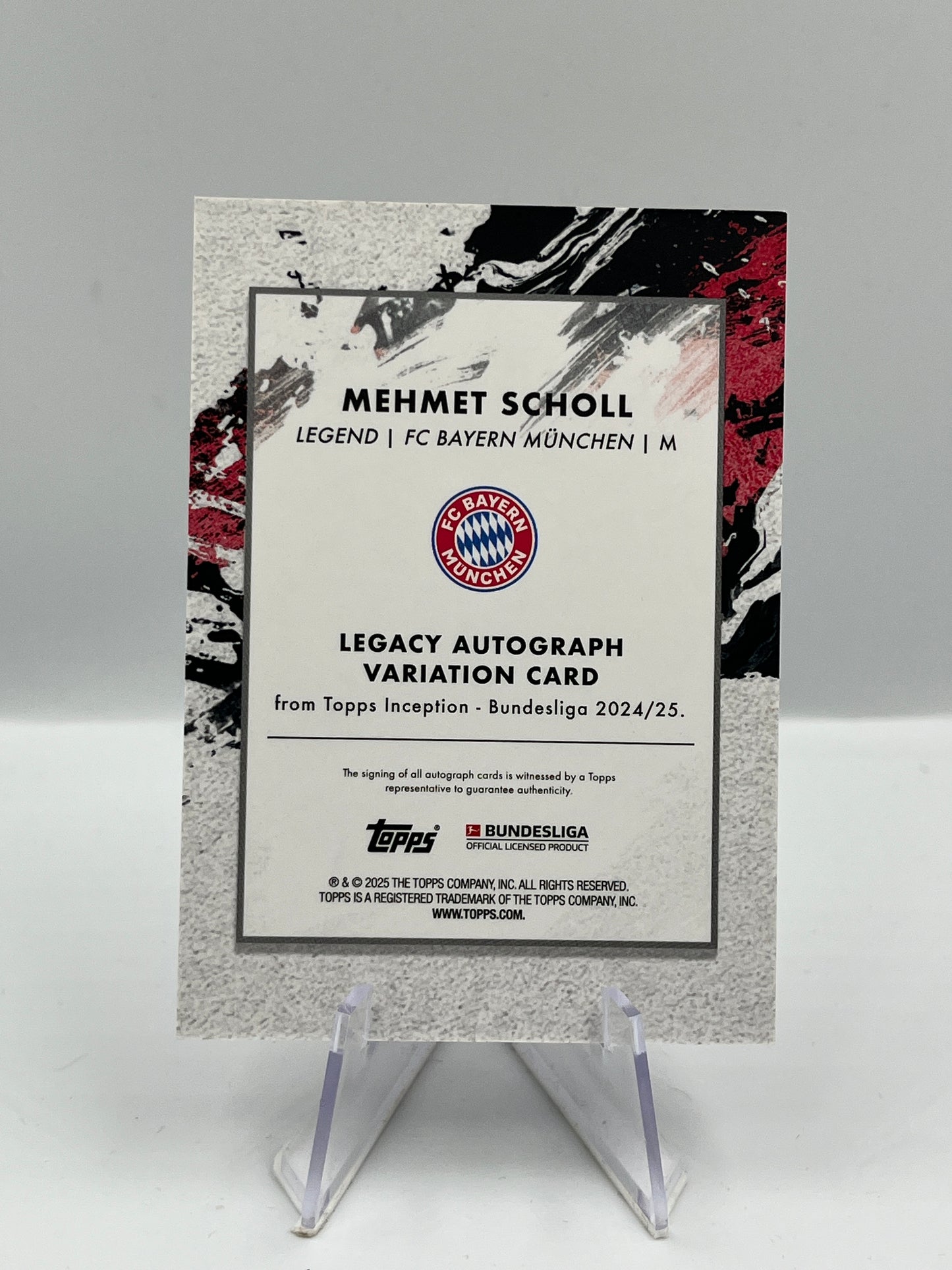 Topps Inception Bundesliga 24/25 Mehmet Scholl Bayern München Autograph 02/25