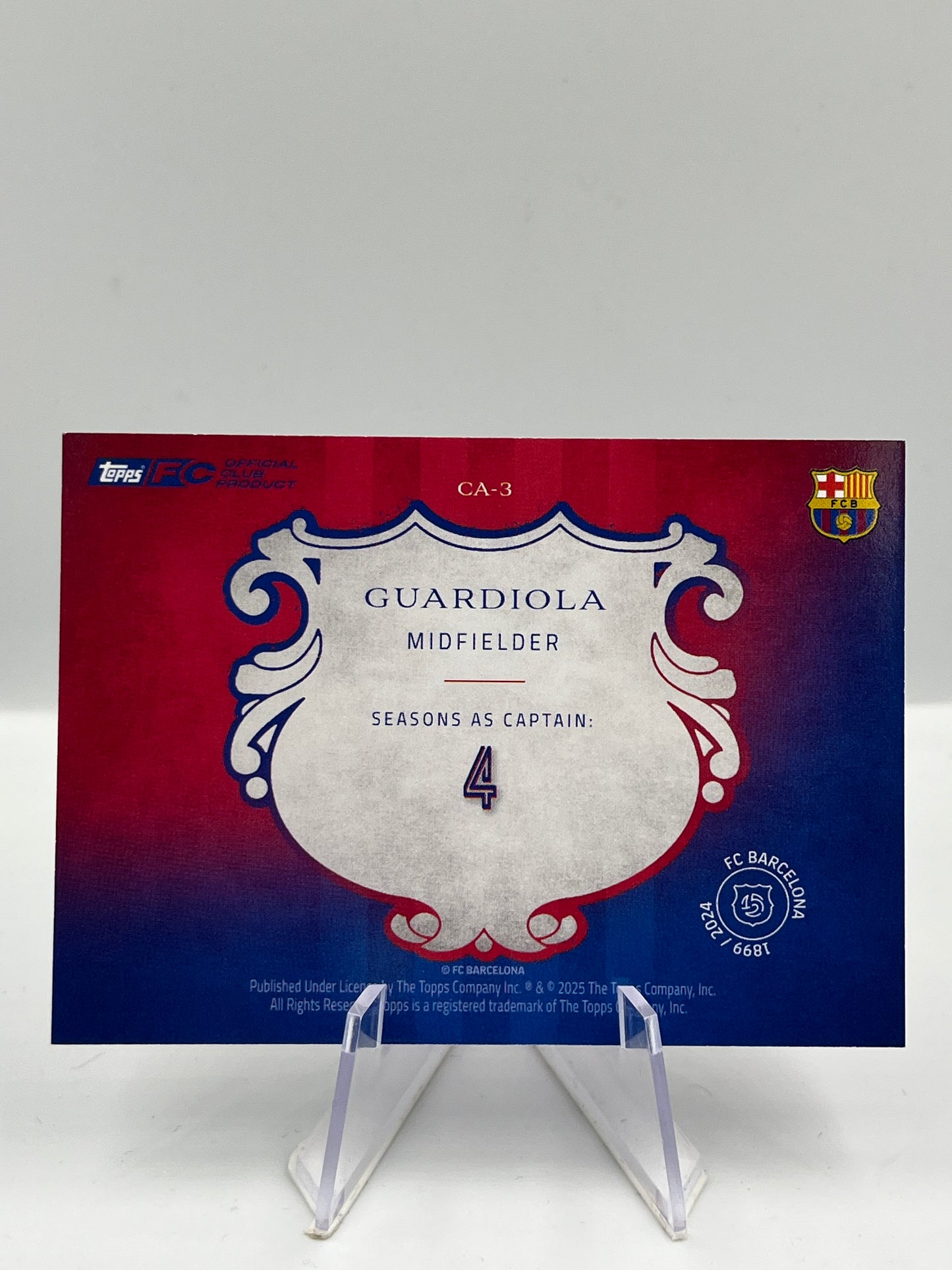 Pep Guardiola - Barcelona - Captain- 098/125 - #CA-3