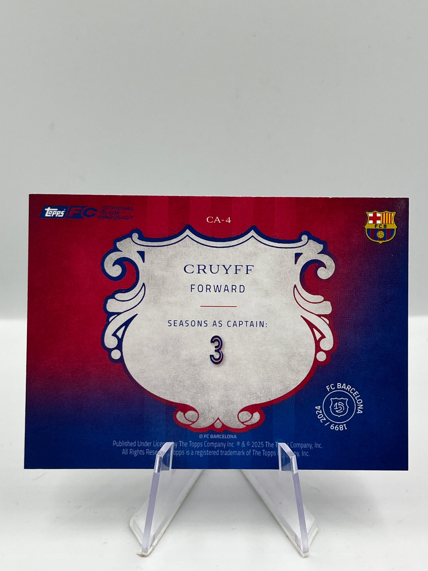 Johan Cruyff - Barcelona - Captain- 092/125 - #CA-4