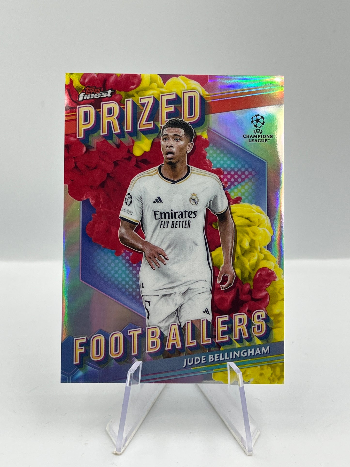 Topps Finest UCC 23/24 Jude Bellingham Real Prized Fusion Red/Yellow #PFF-20