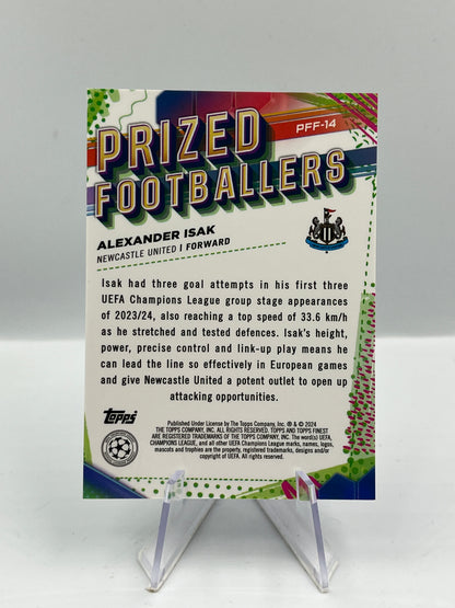 Topps Finest UCC 23/24 Alexander Isak Newcastle Prized Fusion 04/30 #PFF-14