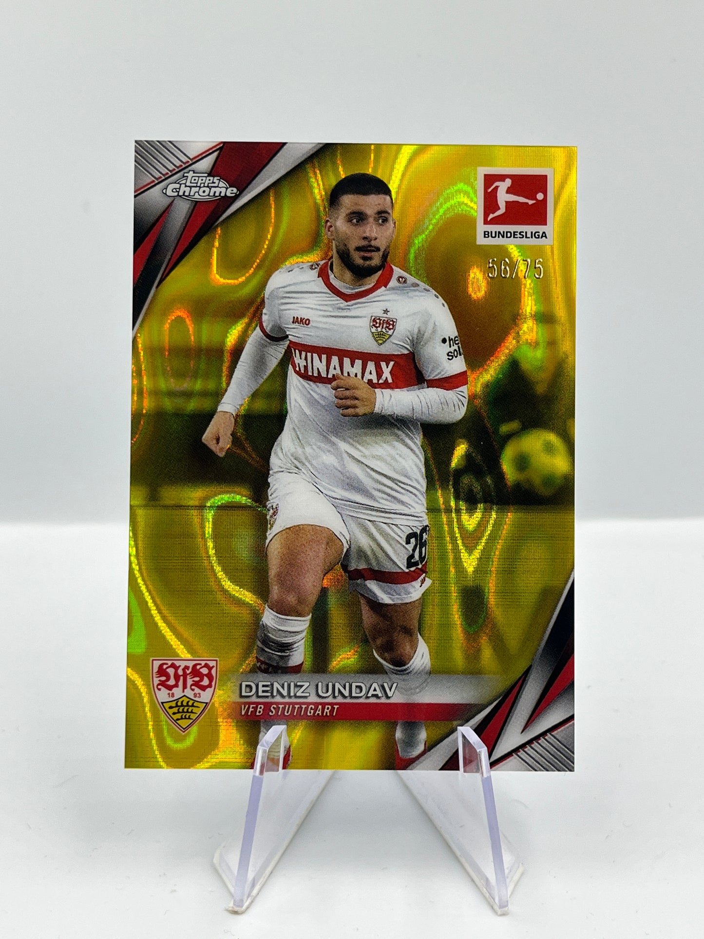 Topps Chrome BuLi 24/25 Deniz Undav VFB Stuttgart Yellow Lava 56/75 #94