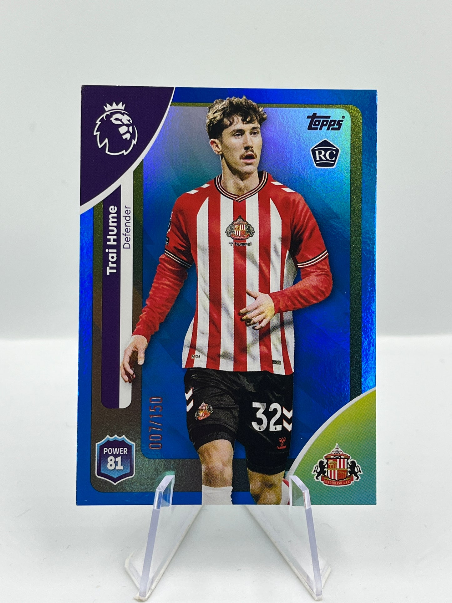 Topps Premier League 25/26 Trai Hume Sunderland RC 007/150 #345