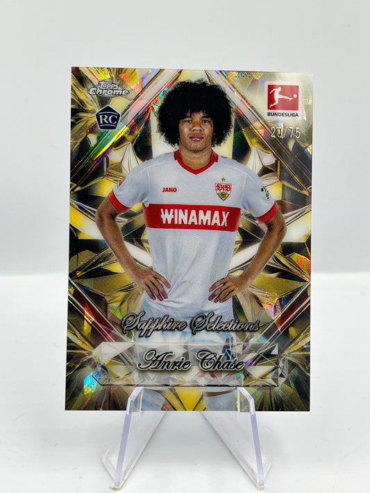Topps Chrome BuLi 24/25 Anrie Chase VFB Stuttgart Sapphire RC 20/75 #SAP-7