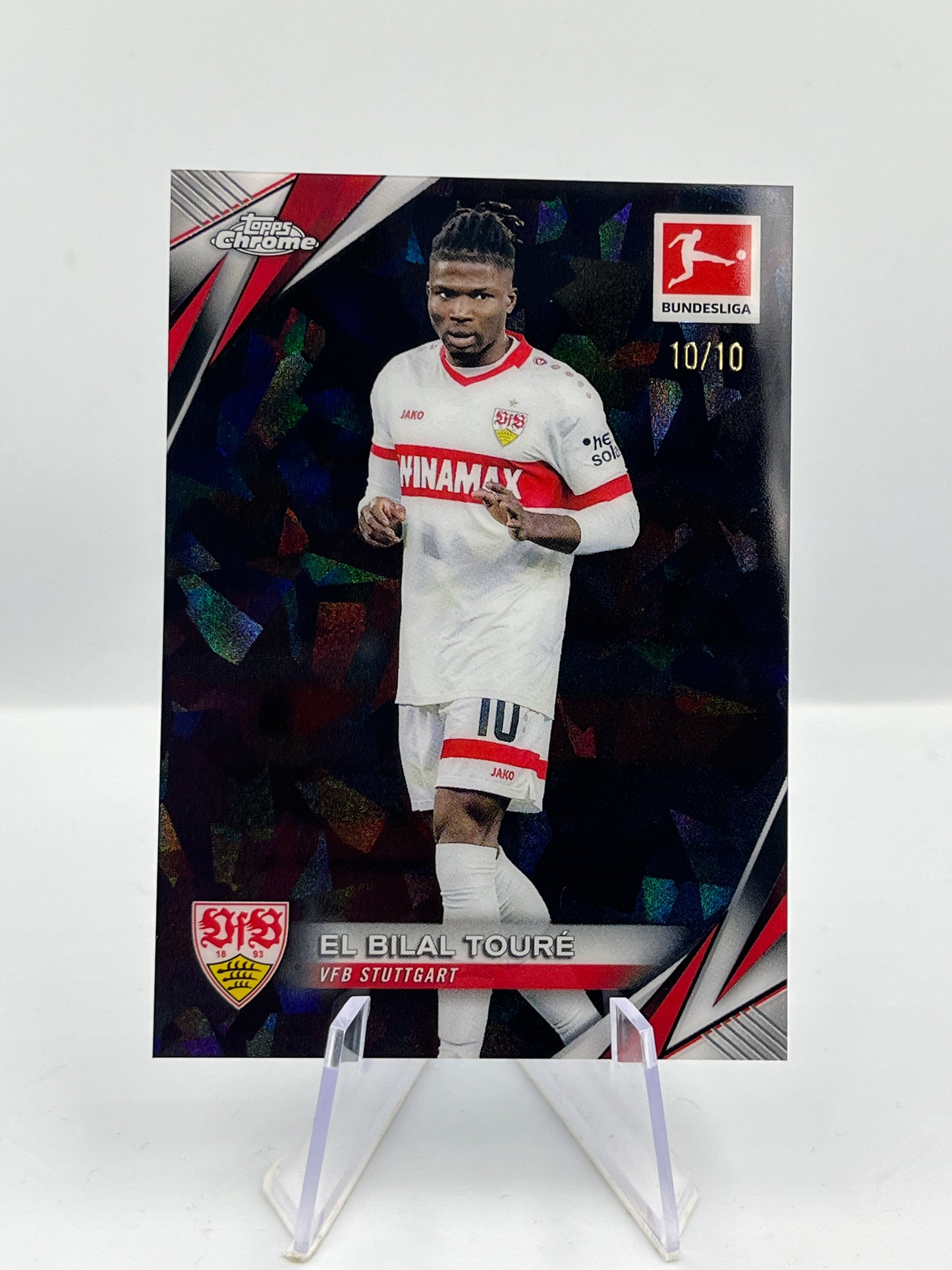 Topps Chrome BuLi 24/25 El Bilal Toure VFB Stuttgart Sapphire 10/10 #93