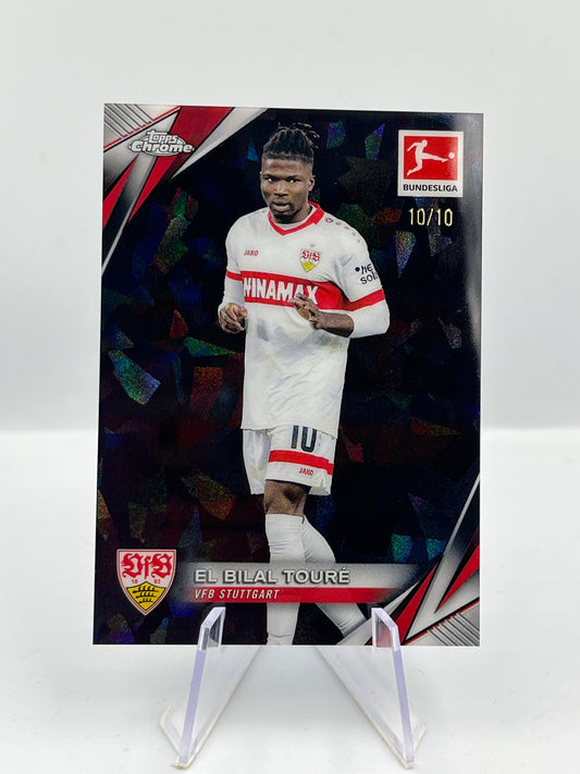 Topps Chrome BuLi 24/25 El Bilal Toure VFB Stuttgart Sapphire 10/10 #93