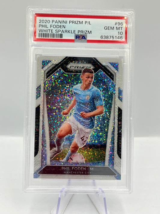Phil Foden - Manchester City - White Sparkle Prizm - PSA10 - #96