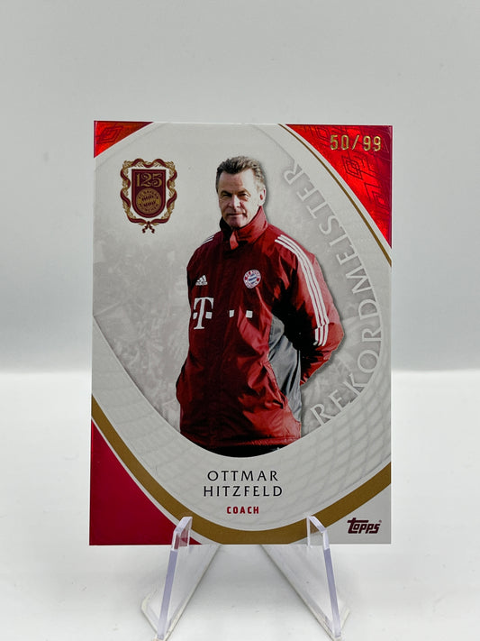 Topps 125 Jahre Bayern München Ottmar Hitzfeld Rekordmeister 50/99 #RM-21