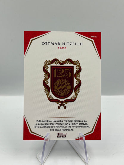 Topps 125 Jahre Bayern München Ottmar Hitzfeld Rekordmeister 50/99 #RM-21