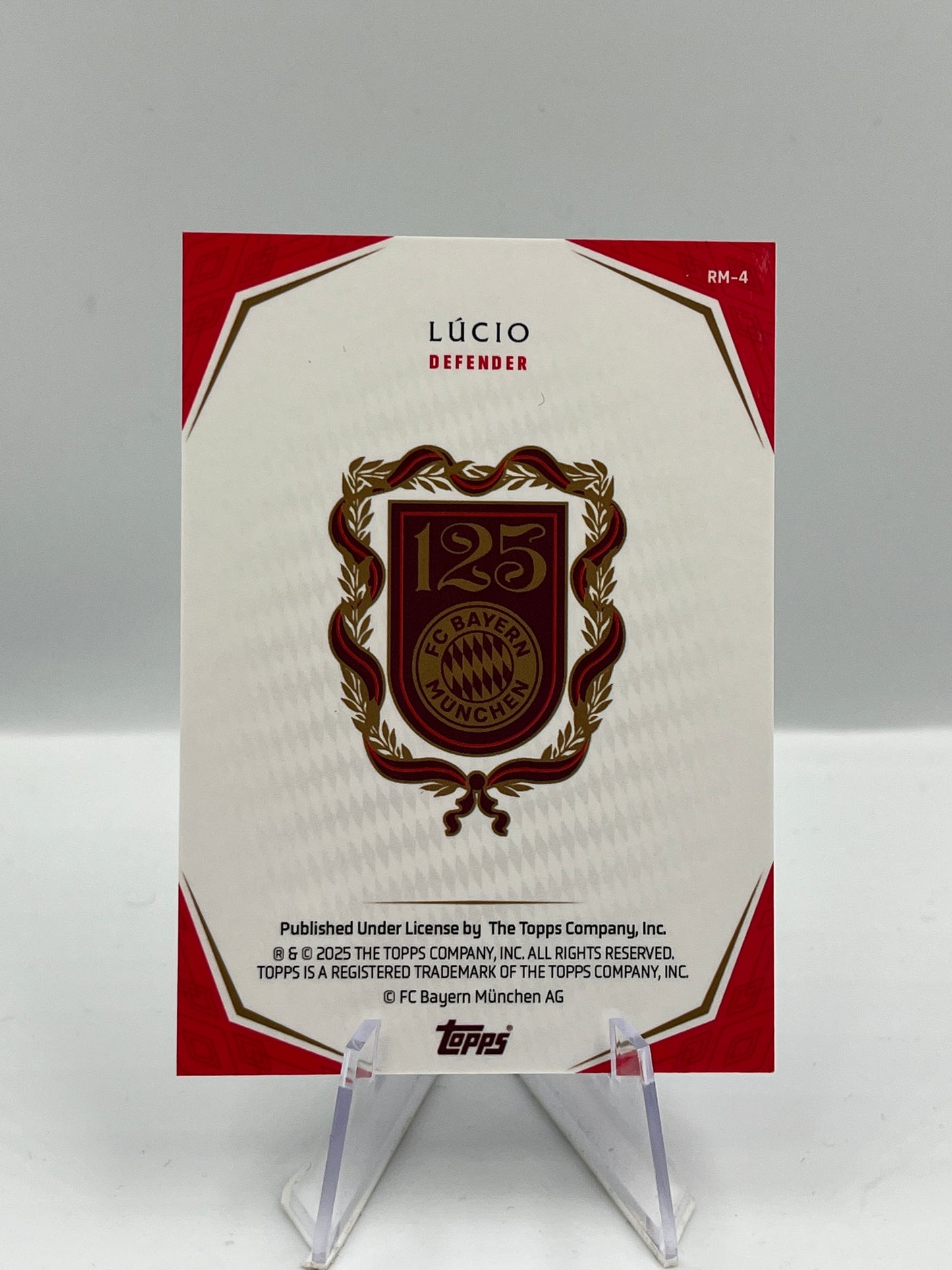 Topps 125 Jahre Bayern München Lucio Rekordmeister 70/99 #RM-4