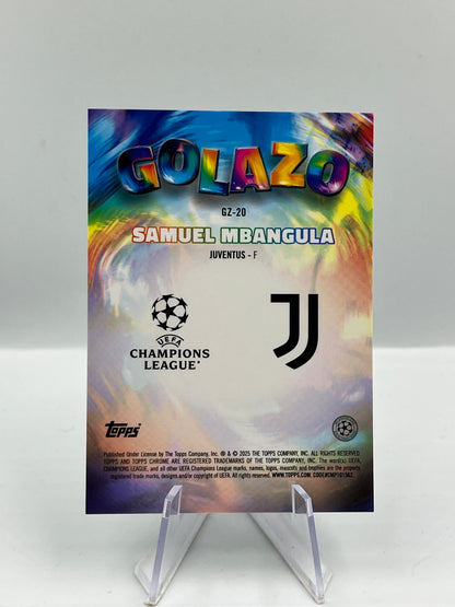 Topps Chrome UCC 24/25 Samuel Mbangula Juventus Golazo RC 72/99 #GZ-20
