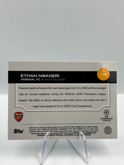 Topps Chrome UCC 24/25 Ethan Nwaneri Arsenal RC 115/199 #158