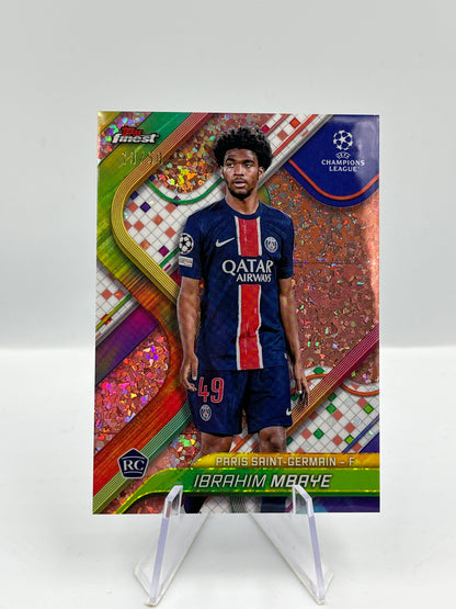 Topps Finest UCC 24/25 Ibrahim Mbaye PSG Mini Diamonds RC 18/50 #103