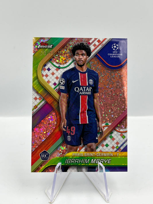 Topps Finest UCC 24/25 Ibrahim Mbaye PSG Mini Diamonds RC 18/50 #103