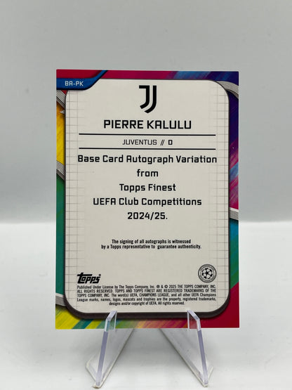 Topps Finest UCC 24/25 Pierre Kalulu Juventus Purple Shimmer Auto 004/199 #BA-PK