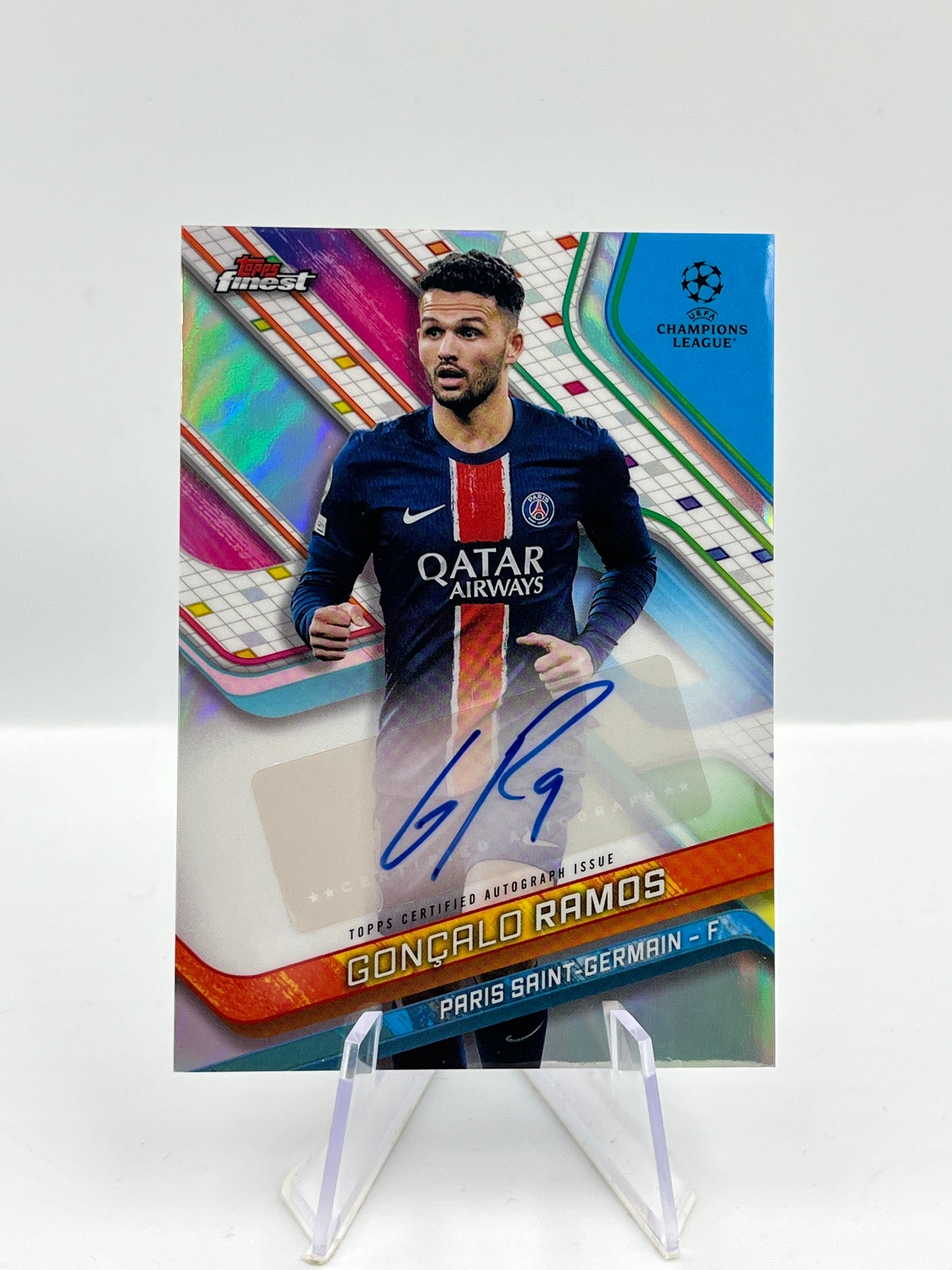 Topps Finest UCC 24/25 Goncalo Ramos PSG Autograph #BA-GR