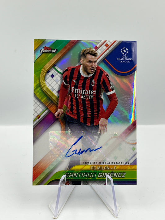 Topps Finest UCC 24/25 Santiago Gimenez AC Milan Autograph #BA-SG