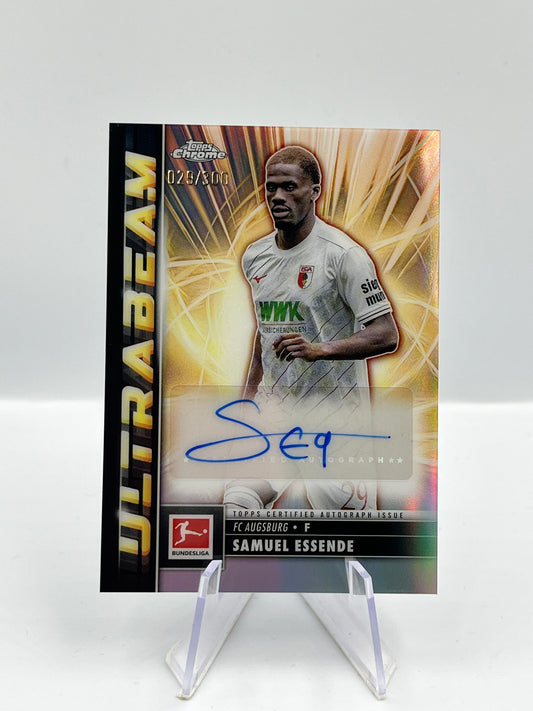 Topps Chrome BuLi 24/25 Samuel Essende Augsburg Ultrabeam Auto 029/300 #UBA-SE