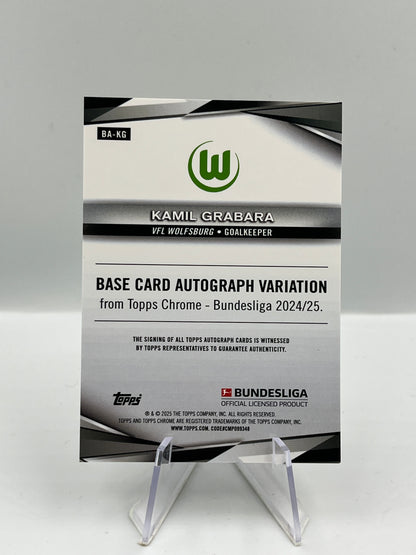 Topps Chrome BuLi 24/25 Kamil Grabara VFL Wolfsburg Yellow Auto 69/75 #BA-KG