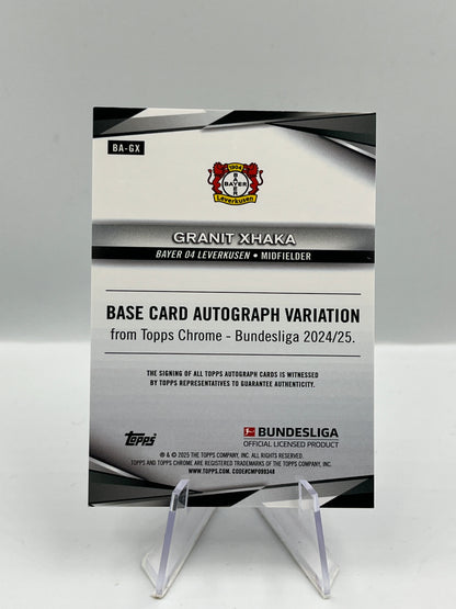 Topps Chrome BuLi 24/25 Granit Xhaka Leverkusen Toppsfractor Auto 12/52 #BA-GX