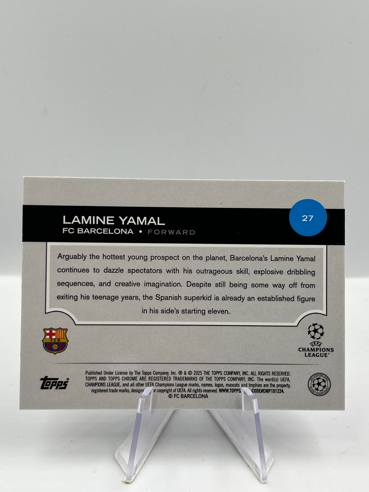 Topps Chrome UCC 24/25 Lamine Yamal Barcelona Future Stars Magenta Shimmer #27