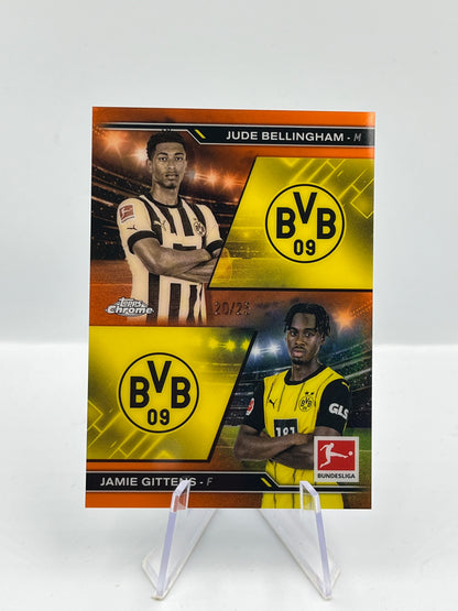 Topps Chrome BuLi 24/25 Jude Bellingham Jamie Gittens Dortmund Dual 20/25 #HIN-7