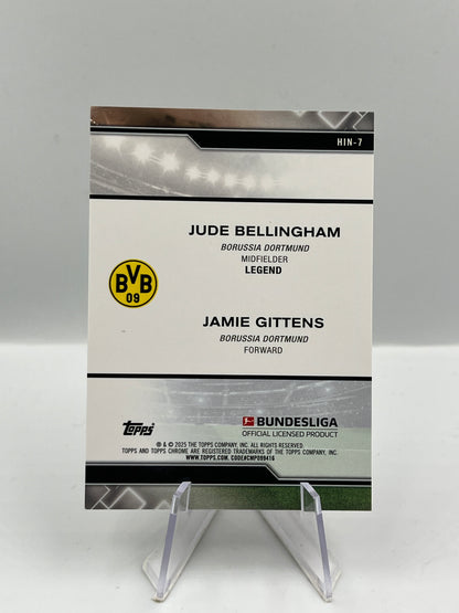 Topps Chrome BuLi 24/25 Jude Bellingham Jamie Gittens Dortmund Dual 20/25 #HIN-7