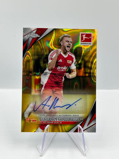 Topps Chrome BuLi 24/25 Benedict Hollerbach Union Gold Lava Auto 45/50 #BA-BH