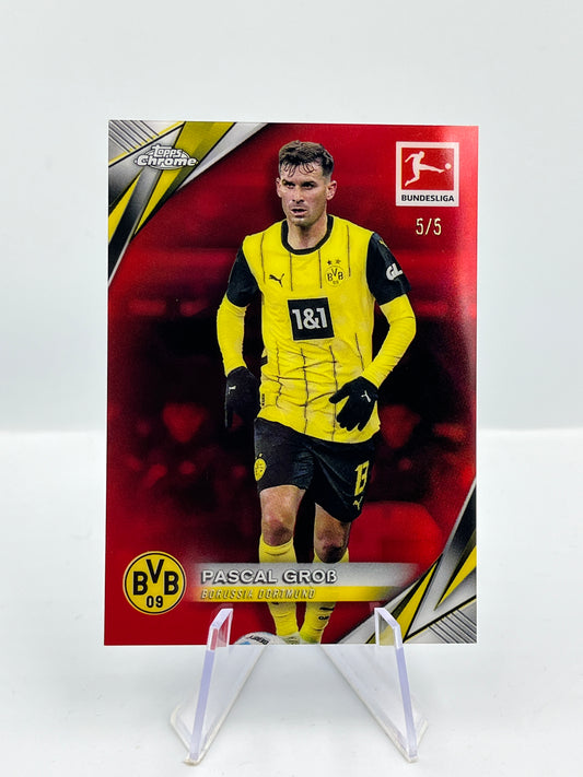 Topps Chrome BuLi 24/25 Pascal Groß Borussia Dortmund Red 5/5 #25