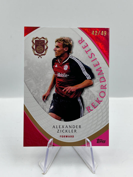 Topps 125 Jahre Bayern München Alexander Zickler Rekordmeister 42/49 #RM-9