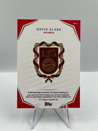 Topps 125 Jahre Bayern München David Alaba Rekordmeister 05/10 #RM-1