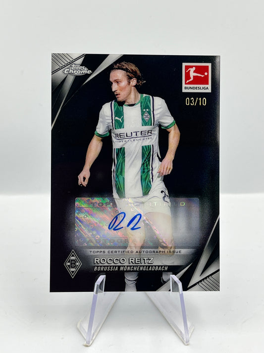 Topps Chrome BuLi 24/25 Rocco Reitz Mönchengladbach Black Auto 03/10 #BA-RR