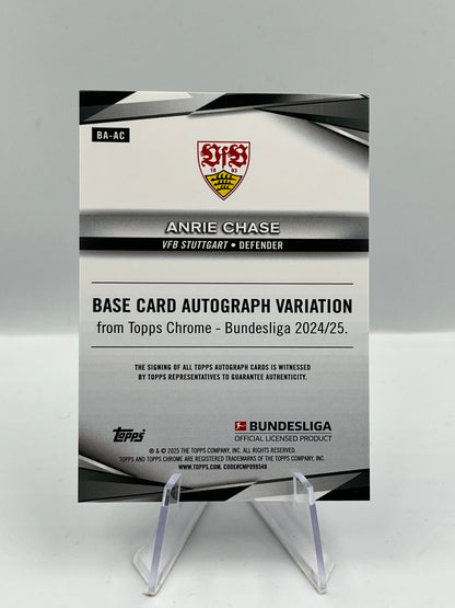 Topps Chrome BuLi 24/25 Anrie Chase VFB Stuttgart Black Auto RC 06/10 #BA-AC