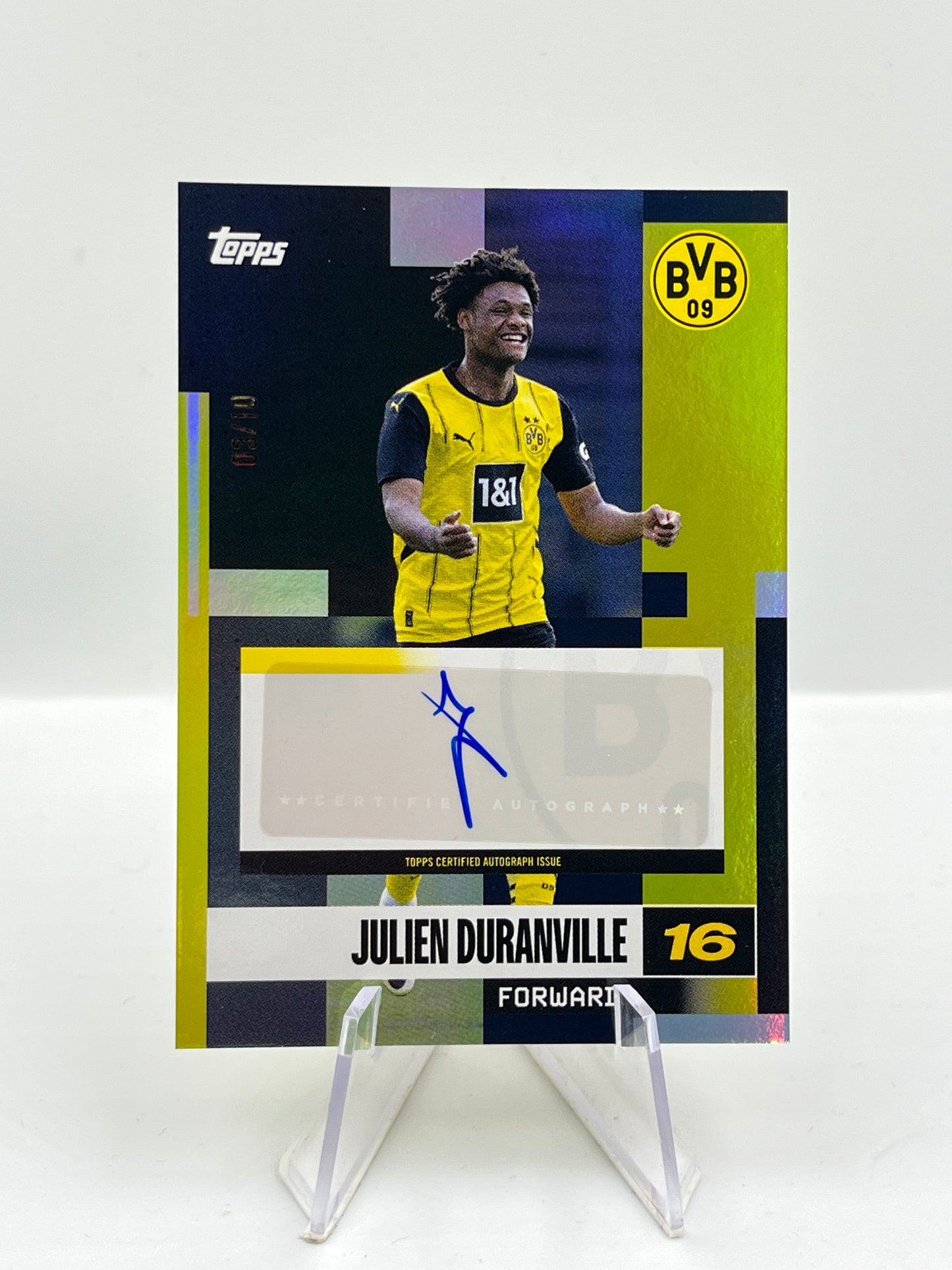 Topps Borussia Dortmund 24/25 Julien Duranville  First Squad Auto 03/10 #FSA-JD