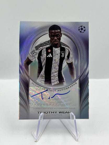 Topps UCC 24/25 Timothy Weah Juventus Ultimate Stage Auto #USA-TW