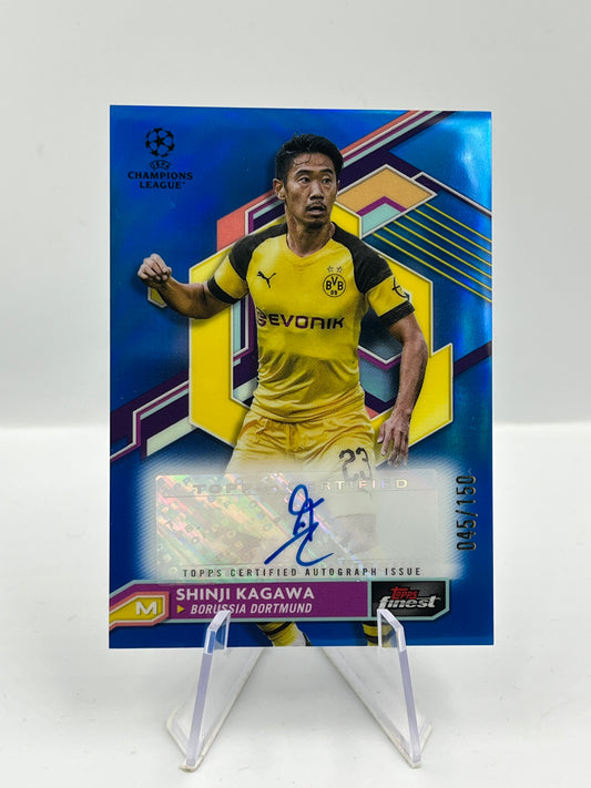 Topps Finest UCL 22/23 Shinji Kagawa BVB Dortmund Autograph 045/150 #A-SK